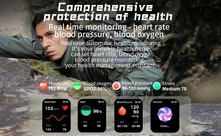 KR80 Bluetooth HD Heal Monitoring Smart Watch - Vinyl_7