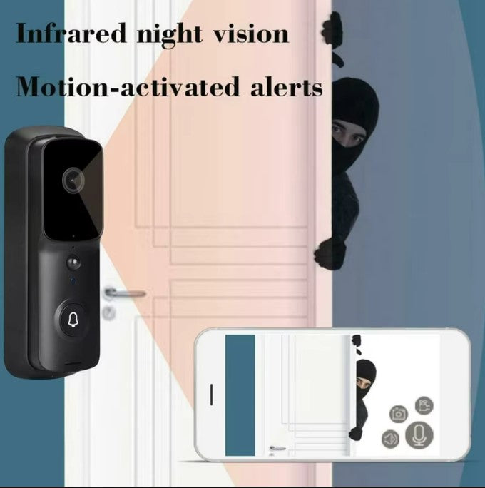 WiFi Smart Video Doorbell Camera - Black_2